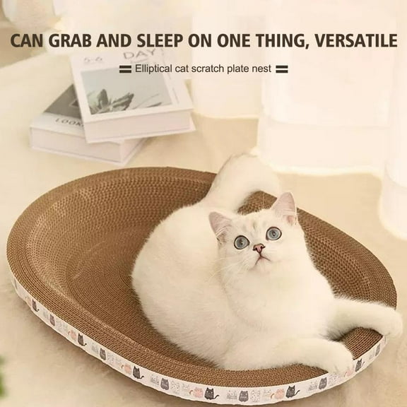 BETTERLIFE Round Cat Scratcher Cardboard Scratching Board Bed 2024 Pad Kitten Pet Bowl L4B4