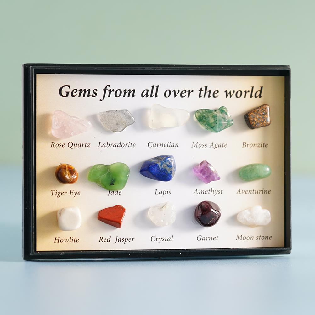 BETTERLIFE Set of 15 Healing Crystal Natural Gemstone Reiki Chakra ...
