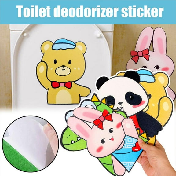 BETTERLIFE Toilet Deodorant Stickers, Cute Animal Cartoon Pattern, Long Hot C4 X2I9