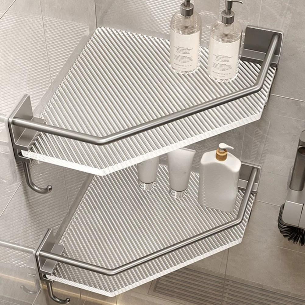 BETTERLIFE Wall Mounted Bath Corner Shower Shelves, Shampoo Holder Storage Rack Organizer ∧ Q3K6