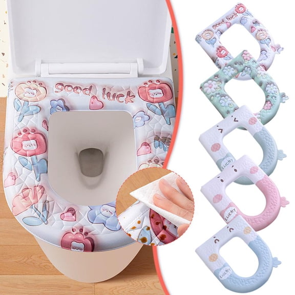 BETTERLIFE Waterproof Soft Toilet Seat Mat Bathroom Washable Closestool Pad Cushion S0R8