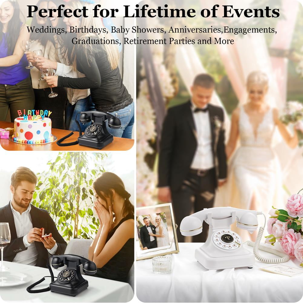 BETTERLIFE Wedding Guest Audio Message Book Phone Recording Vintage ...