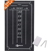 BETTERLINE Large Professional Scoreboard Chalkboard for Cricket and 01 Darts Games - 15.5" x 9" Inch 39.3 x 22.9 cm - Black Board - Eraser and 2 Chalk Pieces Included
