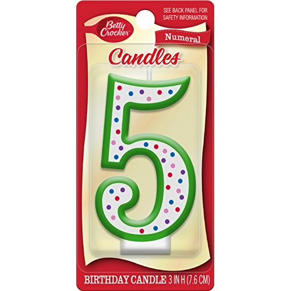 Betty Crocker Number Candle #5 (Pack of 2)