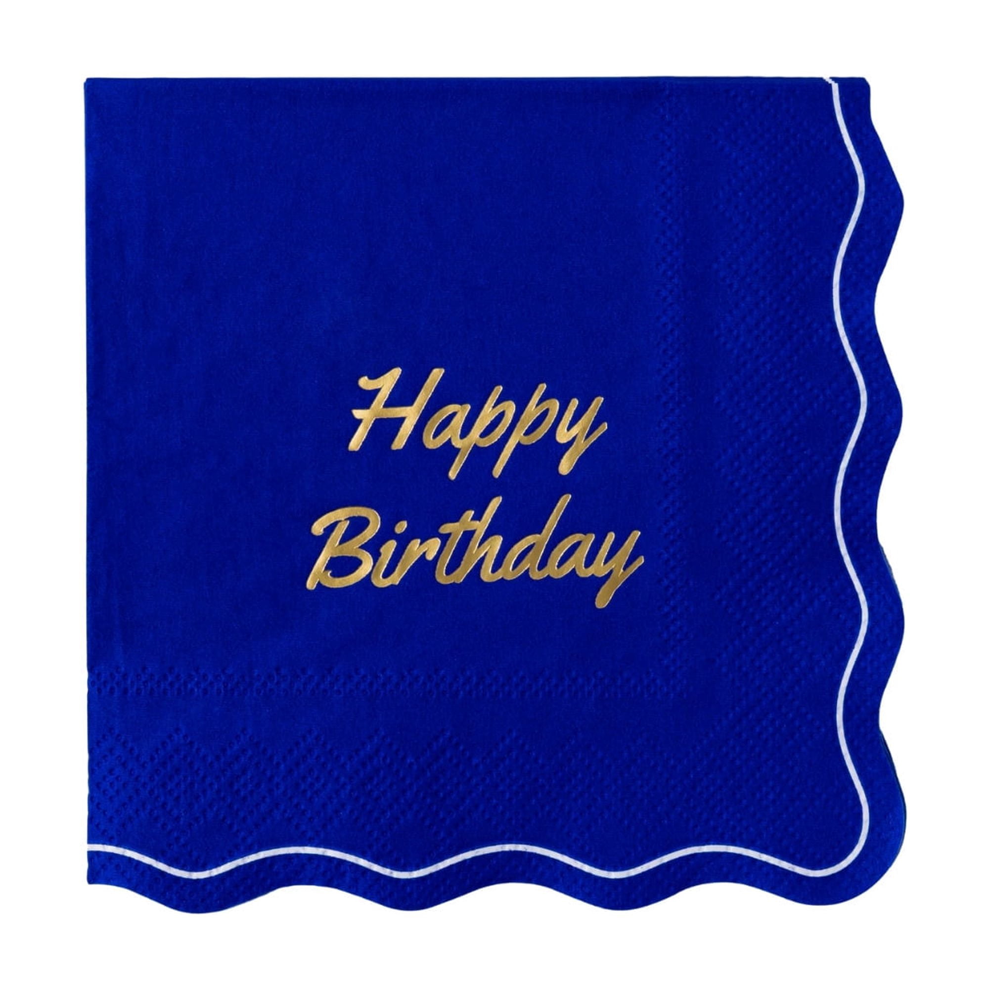 Betty Crocker X Bonjour Fête HBD Scalloped Cocktail Napkins