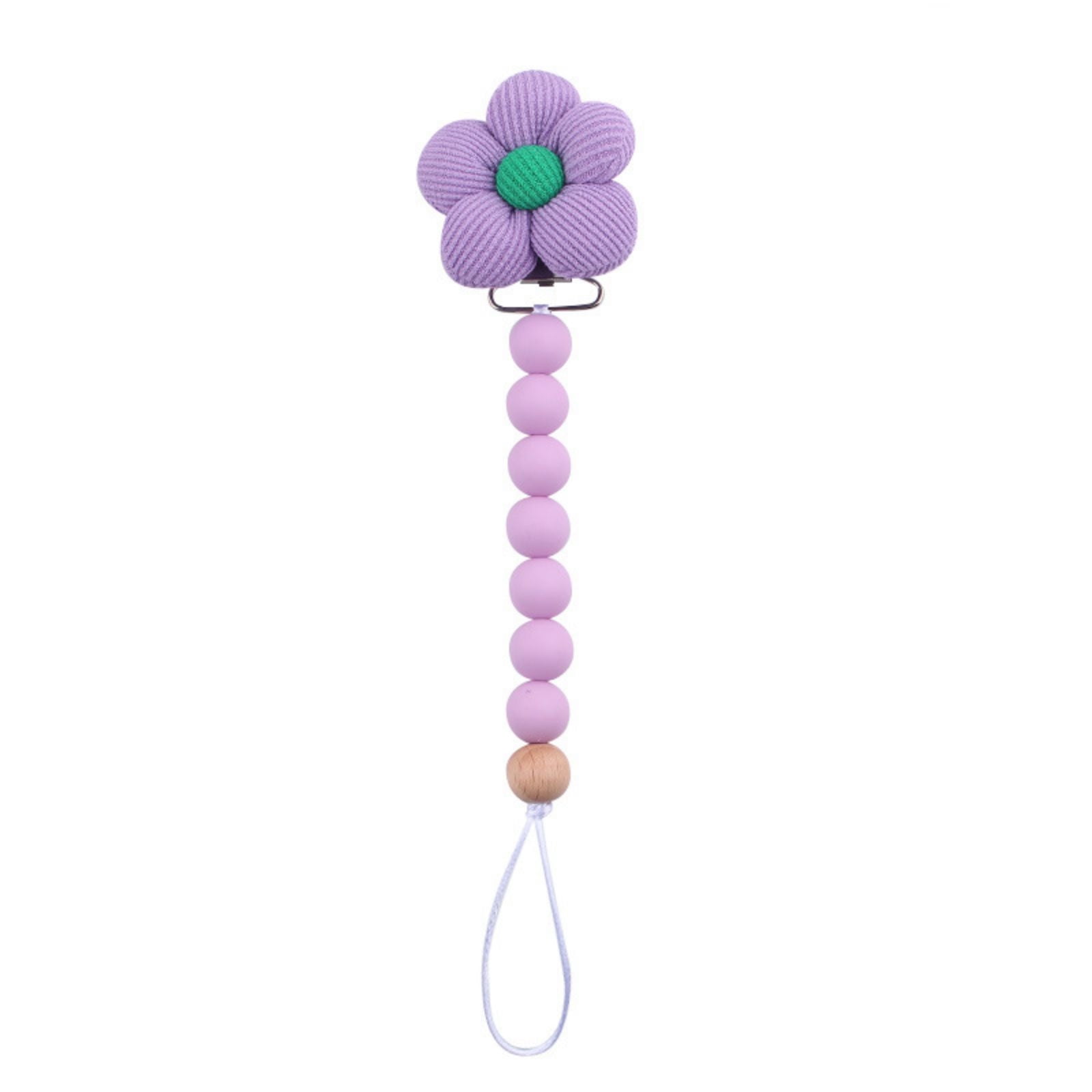 BETYOYTVC Flower Silicone Pacifier Clips ，Pacifier Holder Clips For ...