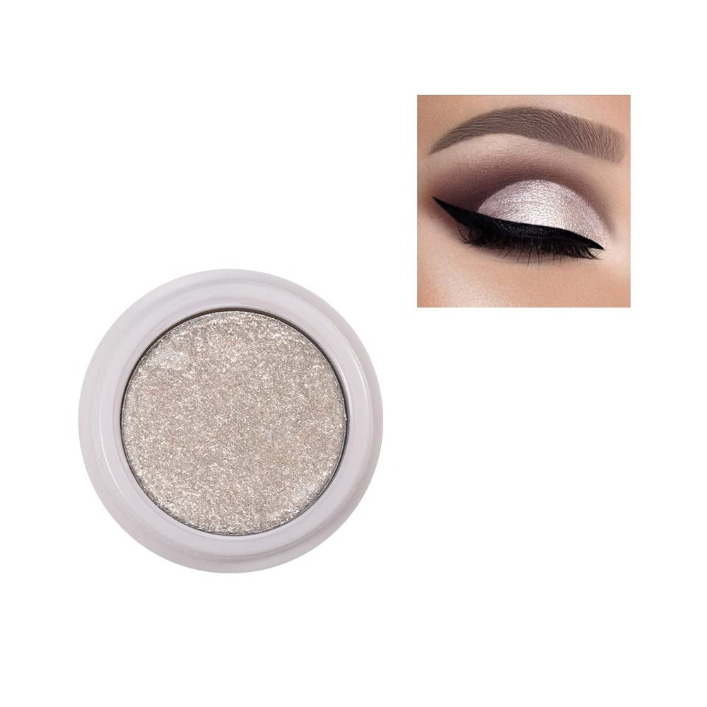 BEUKING 12 Colors Glitter Eyeshadow, Mashed Potato Pearlescent Monochrome  Eyeshadow Polarized Light Not Smudged Eye Shadow, Highly Pigmented Eye 