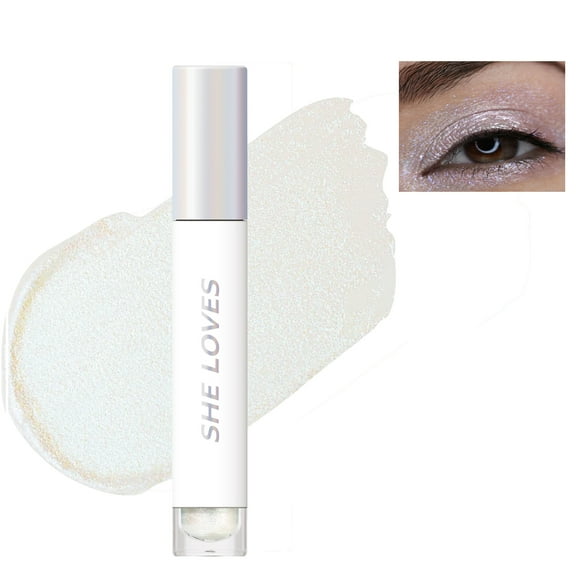 BEUKING 8 Colors Glitter Eyeshadow Liquid, Metallic Chameleon Polarized Light Not Smudged Eye Shadow, Multi-Dimensional Finish For Bold Eye Looks, Women and Girls Eye Brightening Flash Makeup (#01)