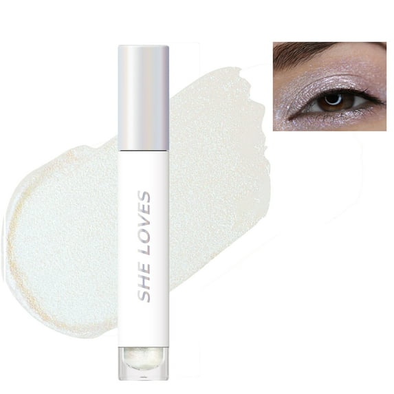 BEUKING 8 Colors Glitter Eyeshadow Liquid, Metallic Chameleon Polarized Light Not Smudged Eye Shadow, Multi-Dimensional Finish For Bold Eye Looks, Women and Girls Eye Brightening Flash Makeup (#01)