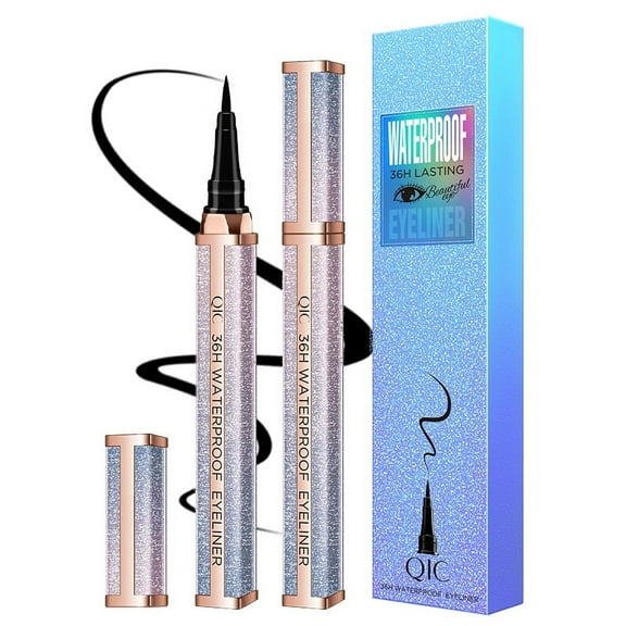 BEUKING Black Liquid Eyeliner Pencil, 36H Waterproof, SmudgeProof, Liquid Eyeliner Precision Felt Tip Applicator, Longwearing & Ultra-Pigmented Liquid Eye Liner Makeup(#02 Glactic Blue)