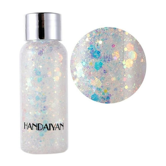 BEUKING Body Glitter Gel Nail Hair Body Face Flash Eyeshadow Glitter Cream Mermaid Scale Sequins Festival Painting Decoration Makeup