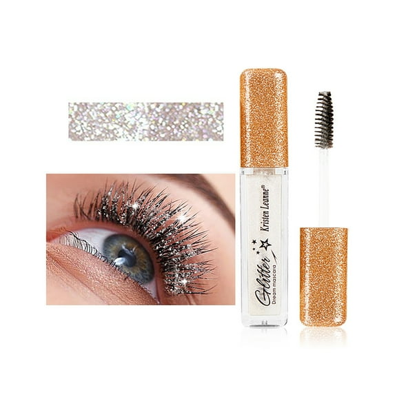 BEUKING Colored Mascara for Eyelashes,Colorful Mascara Waterproof Long Lasting Mascara Diamond Mascara Lengthening, Color Glitter Mascara Makeup Eye Lashes Party Stage Use (#01 White)