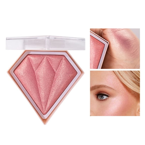 BEUKING Face Glitter Blush Pink Shimmer Highlighter Blusher Powder Makeup Cosmetics Contour Corrector Shine Rouge, Highlighter Diamond Dust, Illuminator Long Lasting Finishing Palette (#05 Mermaid)