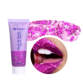 BEUKING Face Glitter Gel Mermaid Scale Gel, Holographic Chunky Glitter Gel for Body, Hair, Face, Nail, Eyeshadow, Long Lasting Liquid Glitter Cream, Fairy Costume Accessories Makeup for Women& Men