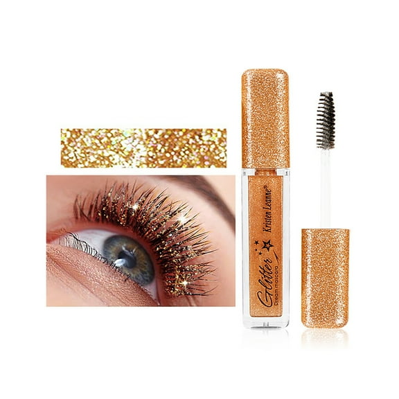 BEUKING Gold Mascara for Eyelashes,Colorful Mascara Waterproof Long Lasting Eye Lash Sparkle Diamond Mascara, Defining, Color Glitter Mascara Makeup Eye Lashes Party Stage Use (#03 Gold)