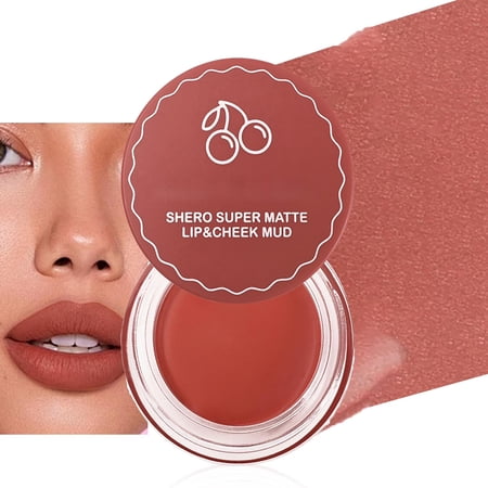 BEUKING Lip and Cheek Blurring Pudding Pot, Blurry, Buildable and Lightweight Lip Tint, Creamy Multi-Purpose Blurring and Mousselike Pudding Pots for Women Lips, Cheek & Eye, 03# Chestnut Nude