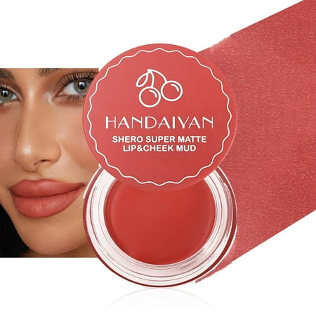 BEUKING Lip and Cheek Blurring Pudding Pot, Blurry, Buildable and Lightweight Lip Tint, Creamy Multi-Purpose Blurring and Mousselike Pudding Pots for Women Lips, Cheek & Eye, 02# Vitality Coral Red