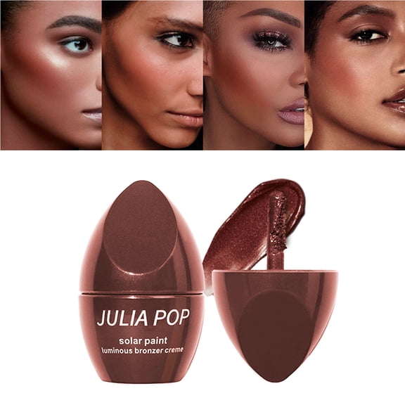 BEUKING Liquid Highlighter Bronzer Contour Illuminator Face Makeup Contouring Bronzer Cream Luminous Waterproof Long Lasting Matte Side Shadow Face Bronzing Stick for Women