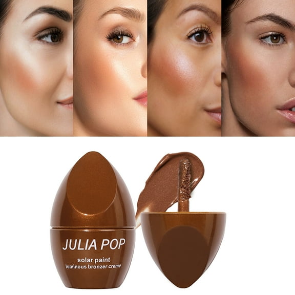 BEUKING Liquid Highlighter Bronzer Contour Illuminator Face Makeup Contouring Bronzer Cream Luminous Waterproof Long Lasting Matte Side Shadow Face Bronzing Stick for Women