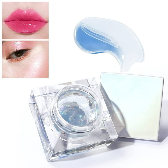 BEUKING Magic Glassy Lips & Blush for Cheek and Lips, Shining Chameleon Multi Blam, Cheek Lip Liquid Blush Dual-use Llip Stain, Moisturizing Lip Mask, Long-lasting Color Change Lip Tint, 0.2Oz