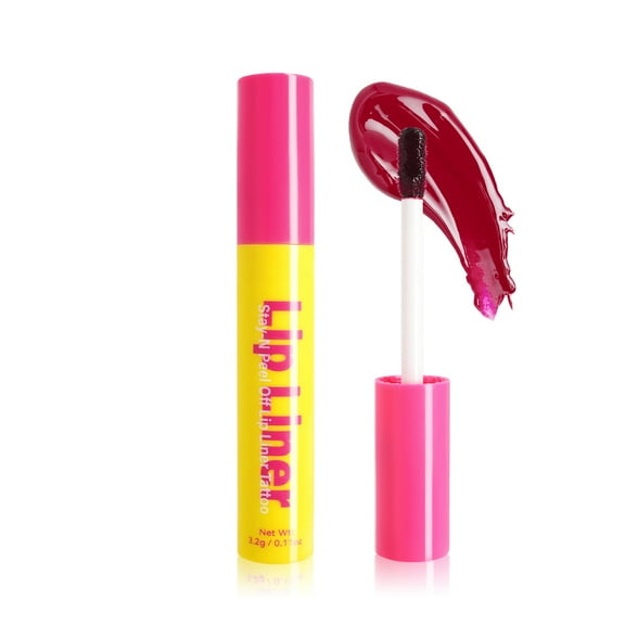 BEUKING Peel Off Tattoo Lip Liner Tint,Wipe-On Liquid Lipsticks Lip Glaze,Matte High Pigment Long Wear Waterproof Lip Contour Stain Non-Smudge Transfer Proof Tear-off Lip Gross for Women, 03 Tomato