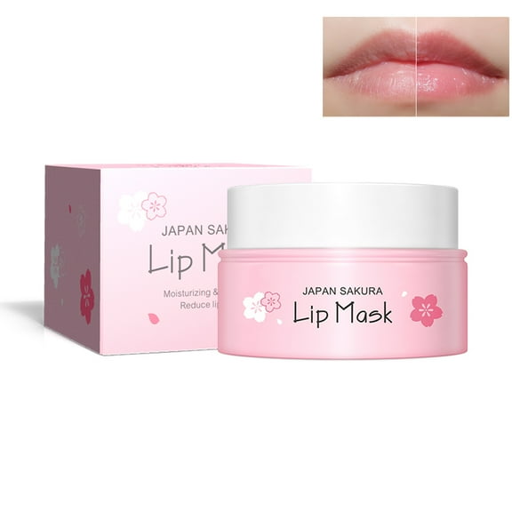BEUKING Sakura Lip Masks, Moisturizing & Repairing Lips Lines Deeply, Night Sleep Lip Mask, Effectively Moisturizes and Repairs Dry Lips, Lip Treatment