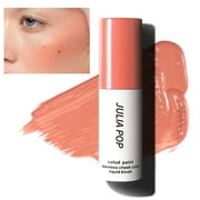BEUKING Velvet Mousse Liquid Blush Makeup for Cheeks, Lightweight Water Glossy Blush to Shape, Contour & Highlight Face, Moisturizing, Long-wearing, Smudge Proof, Natural-looking