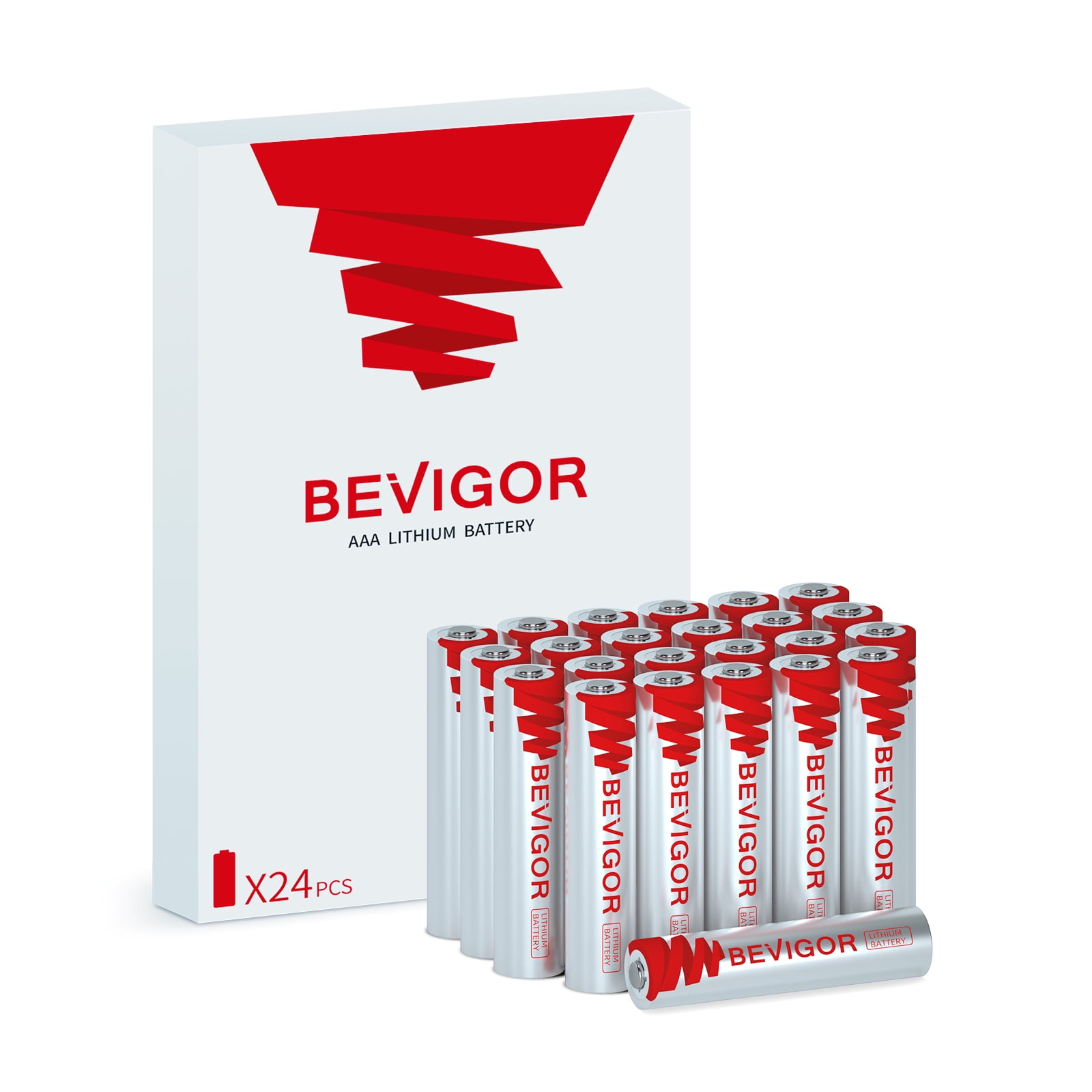 BEVIGOR AAA Lithium Batteries, 24Pack Lithium Iron AAA Batteries, 1.5V 1200mAh Longer Lasting AAA Batteries for Flashlight, Toys, Remote Control, Non-Rechargeable