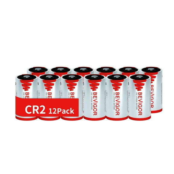 BEVIGOR CR2 Battery, CR2 3V Lithium Battery 900mAh, 12Pack CR2 Batteries, Longger Lasting High-Performance PTC Protected for Flashlight, Digital Cameras, Toys, Alarm Systems Non-Rechargeable