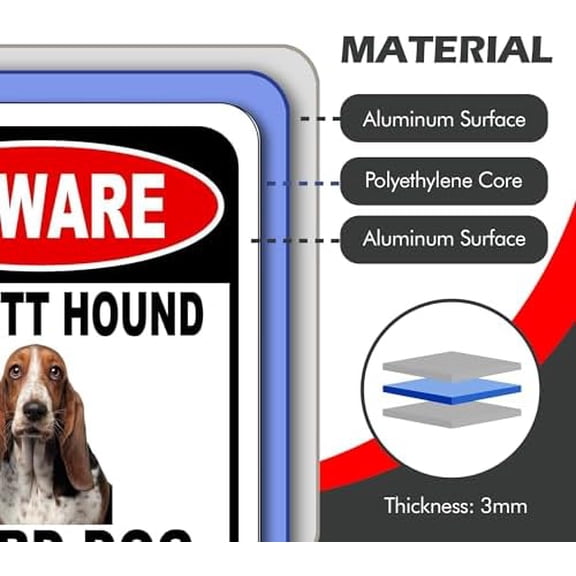 BEWARE NOVA SCOTIA DUCK TOLLING RETRIEVER GUARD DOG Aluminum Composite Outdoor Sign 12" x8" Metal Security Notice for Yard, Fence, Porch, Property,No Trespassing, Warning, Attack Dogs