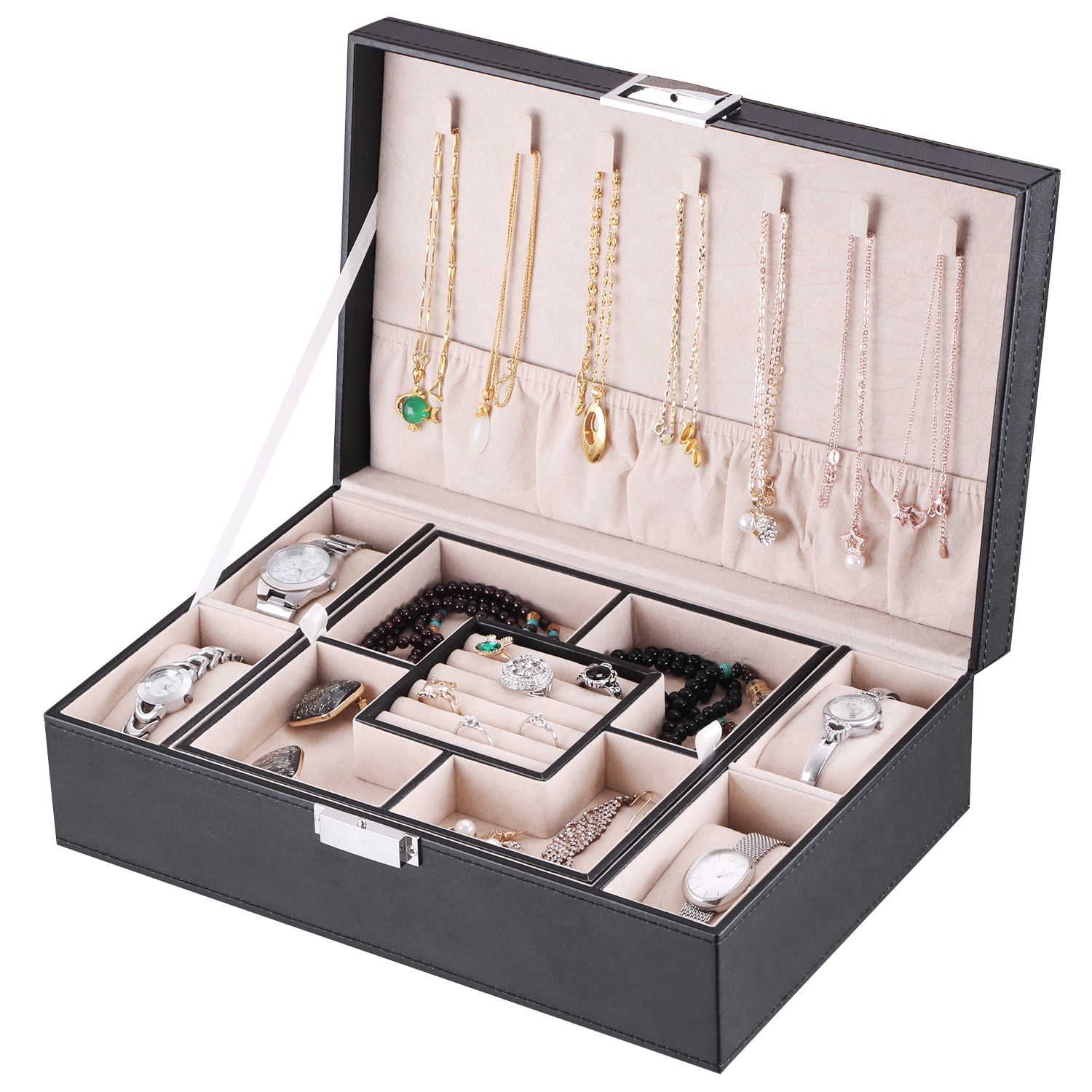 BEWISHOME Earring Organizer Box for Cufflinks, Rings, Pendants