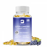 BEWORTHS Lutein Vision Support - with Bilberry,Zinc, Grapeseed & Other Minerals - Eye Health Supplements and Vitamins, Support Vision Health, 120 Softgels