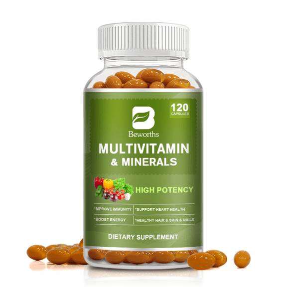 Multivitamin for Men & Women - Multivitamin with Vitamin A, C, D, E & B12, Zinc, Calcium & More, Immune & Nervous System Support, 120 Capsules