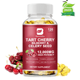 thumbnail image 1 of BEWORTHS Organic Tart Cherry Extract Capsules with Bilberry Fruit & Celery Seed, 1200mg High Potency for Joint Support & Muscle Recovery, 120 Capsules, 1 of 8