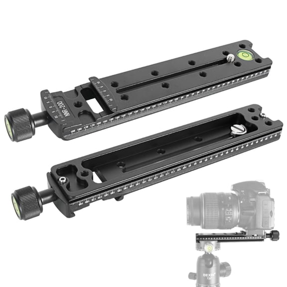 BEXIN 200mm Slide Rail Quick Release Plate for DSLR Tripod Gimbal Aluminum Black