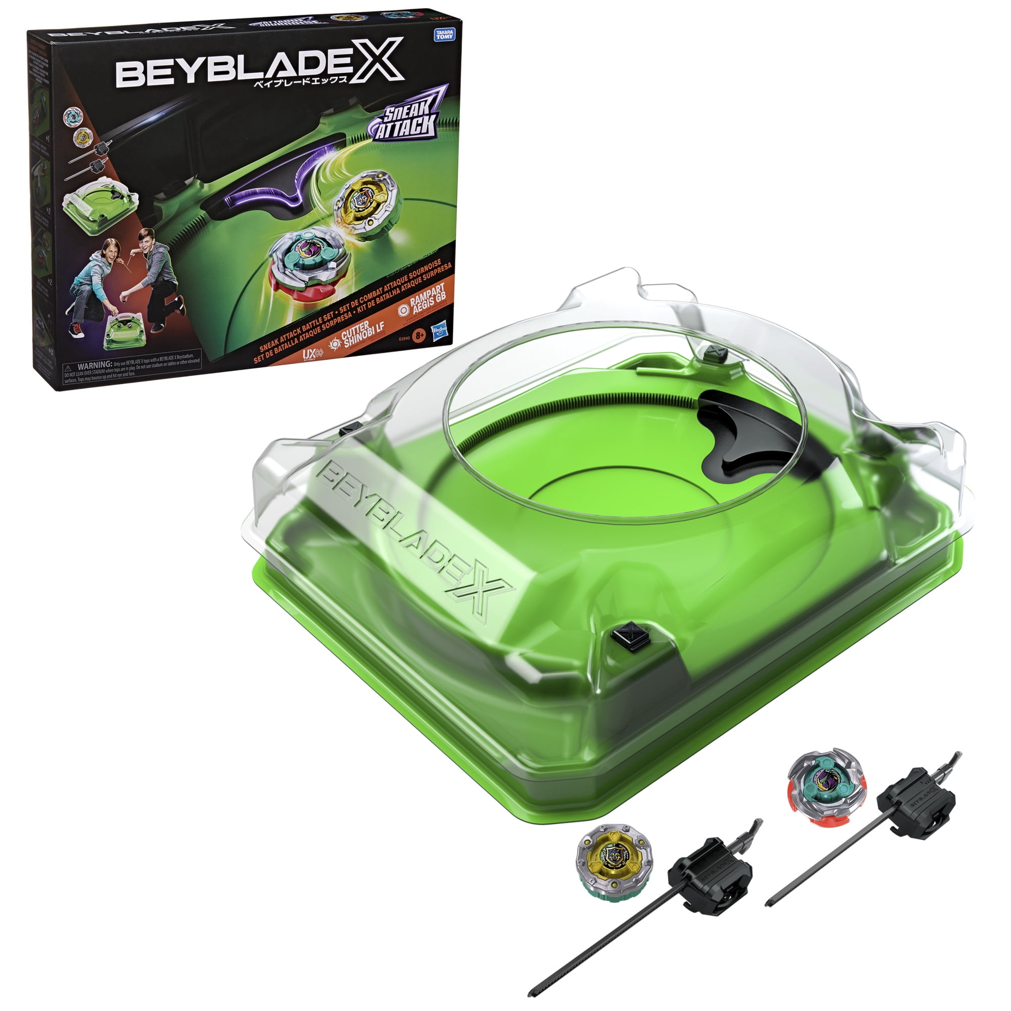Beyblade X Sneak Attack Battle Set with Beystadium, 2 Tops, 2