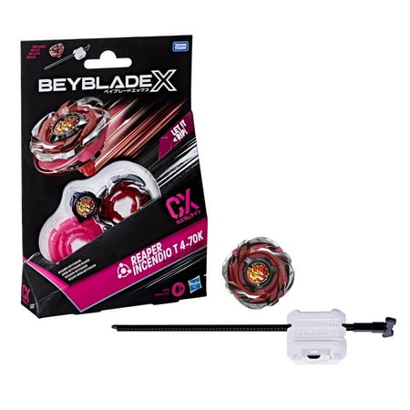 Beyblade X Reaper Incendio T 4-70K CX Starter Pack Set with Balance Type Top & Launcher, Ages 8+