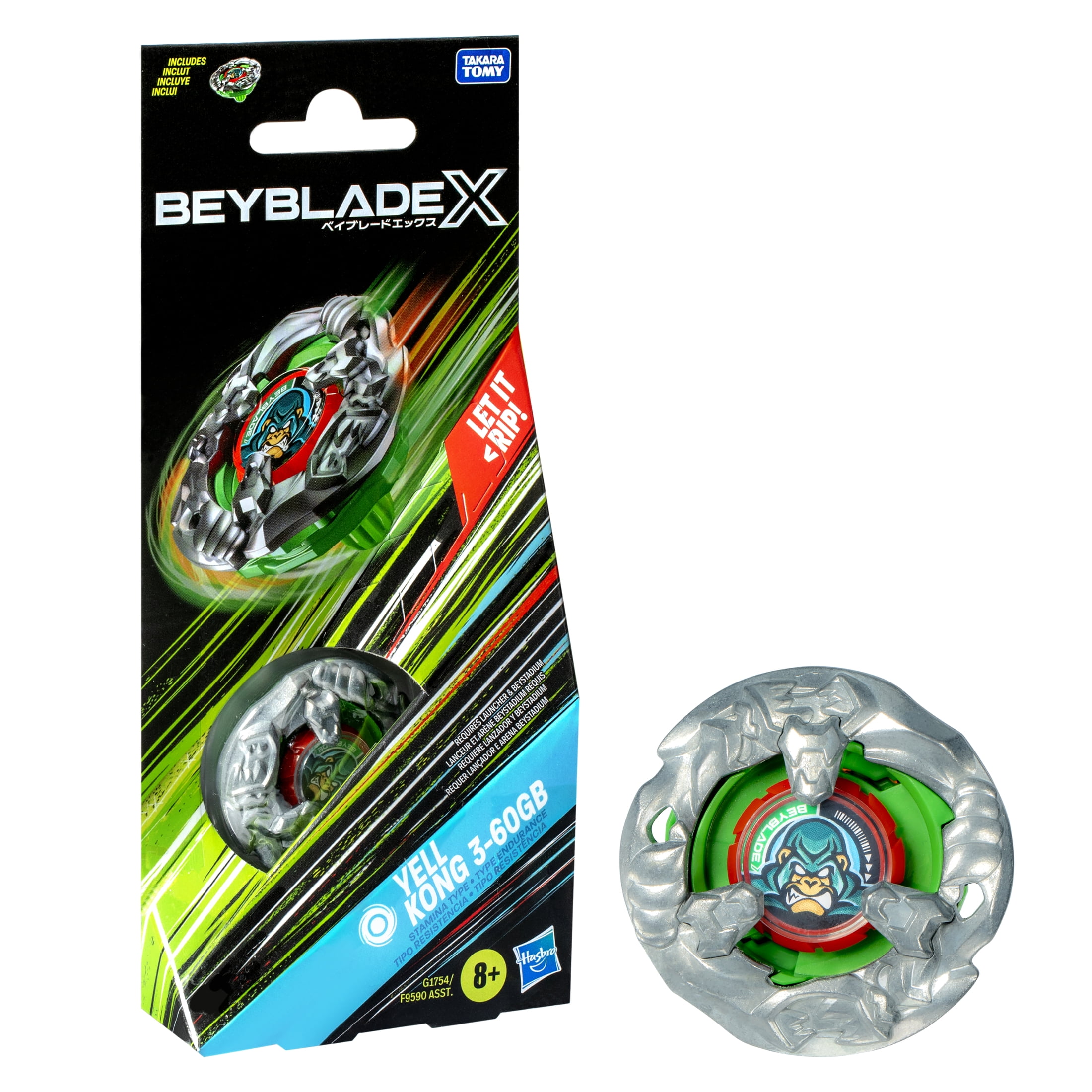 Blessing B-127 PLUS 　ブレッシング 　ノーラッカー Beyblade X Yell Kong 3-60GB Booster Pack Set with Stamina Battling
