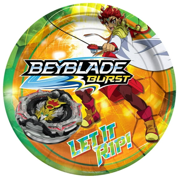 BEYBLADE Plates 7in - BEYBLADE Party Supplies 24 Count