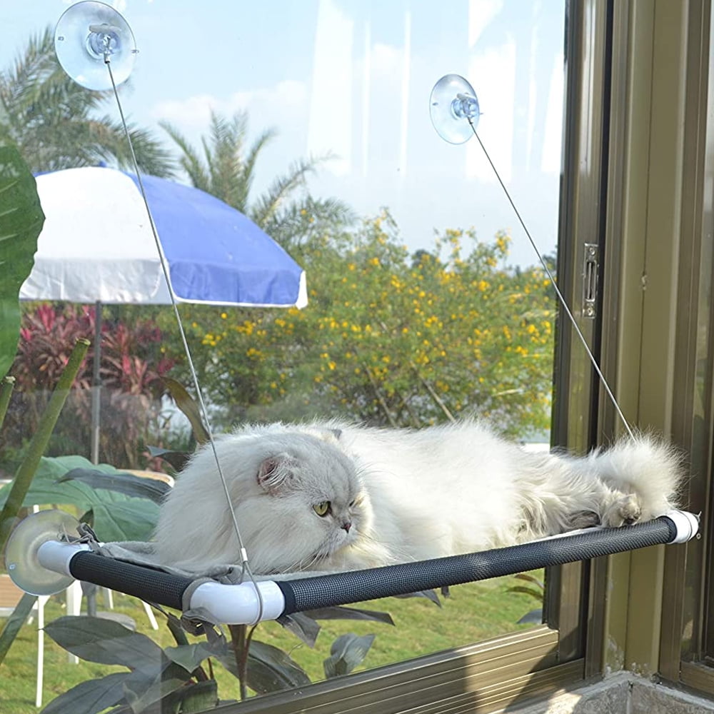 BEYCED Cat Hammocks for Window Seat Suction Cups Space Saving Cat Bed,Pet Resting Seat Safety