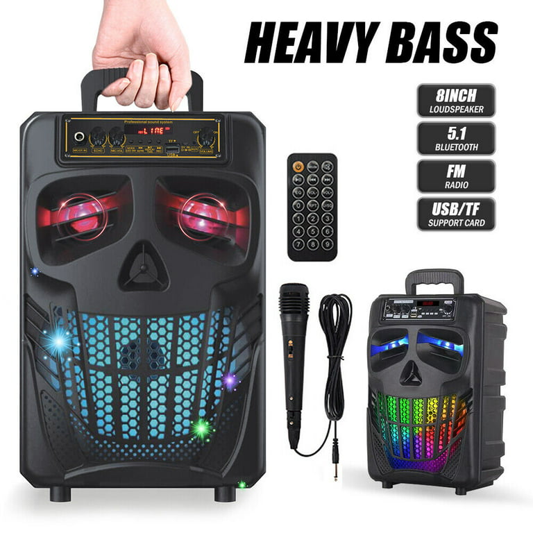 BEYGO Portable Party Speaker with Double Subwoofer Bass, Bluetooth