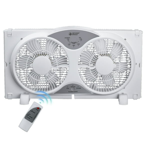 BEYOND BREEZE 120 V 9" Twin Window Fan - White