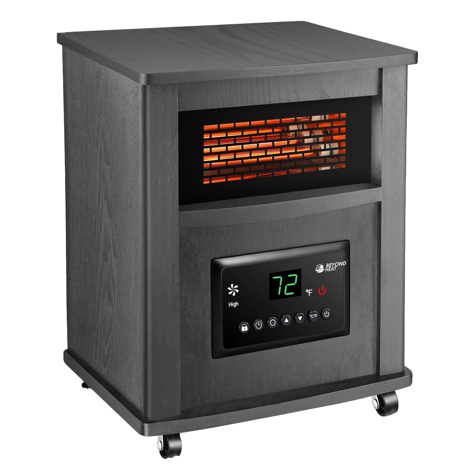 BEYOND HEAT 4 Infrared Quartz Wood Heater, Portable Space