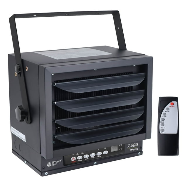BEYOND HEAT 7500W Garage Heater with Remote, Adjustable Thermostat