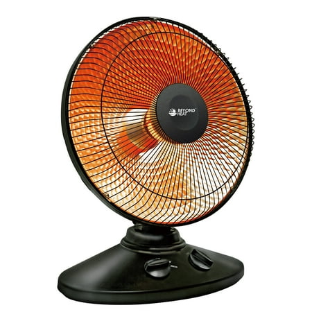 BEYOND HEAT Oscillating Parabolic Radiant Dish Heater, 770/1000W Parabolic Space Heater with Tip-Over Switch and Overheat Protection for Indoor Use