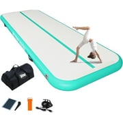 BEYOND MARINA Air Gymnastics Tumble Track Inflatable Tumbling Air Mats for Home Yoga Use Mint 10ft