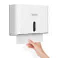 thumbnail image 1 of BEZADI 1-Compartment Wall-Mounted Paper Holder & Dispenser, White, 1 Pack, 1 of 5