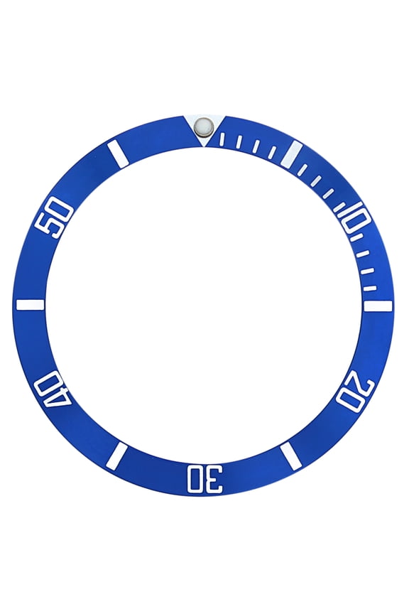 BEZEL INSERT ALUMINUM FOR OMEGA SEAMASTER 166.027 WATCH 37MM X 30MM BLUE