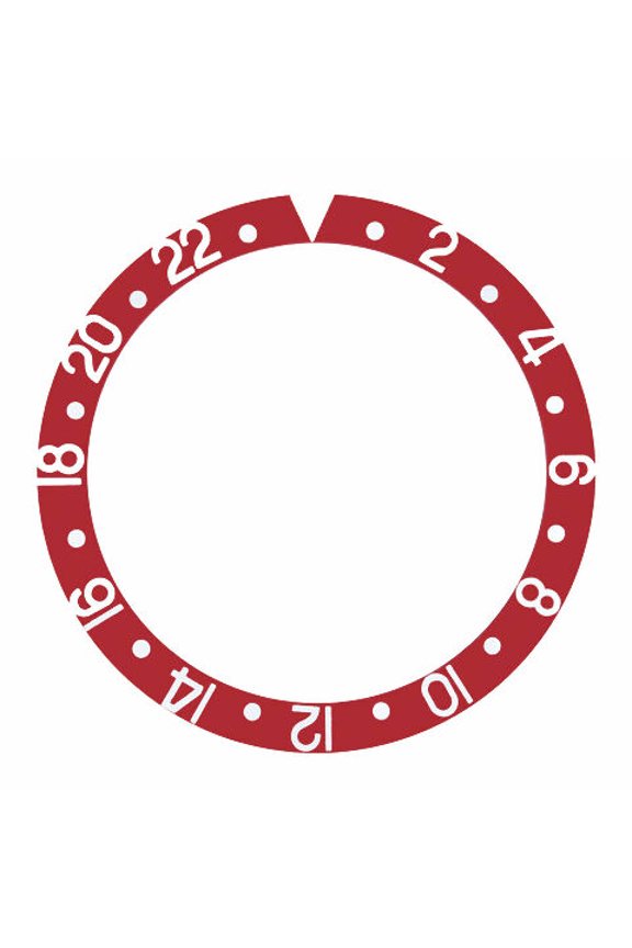BEZEL INSERT ALUMINUM FOR ROLEX GMT 16700 16710 16713 16718 16760 RED COLOR