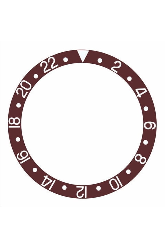 BEZEL INSERT ALUMINUM FOR ROLEX GMT SAPAHIRE 16700 16710 16718 BROWN SILVER FONT